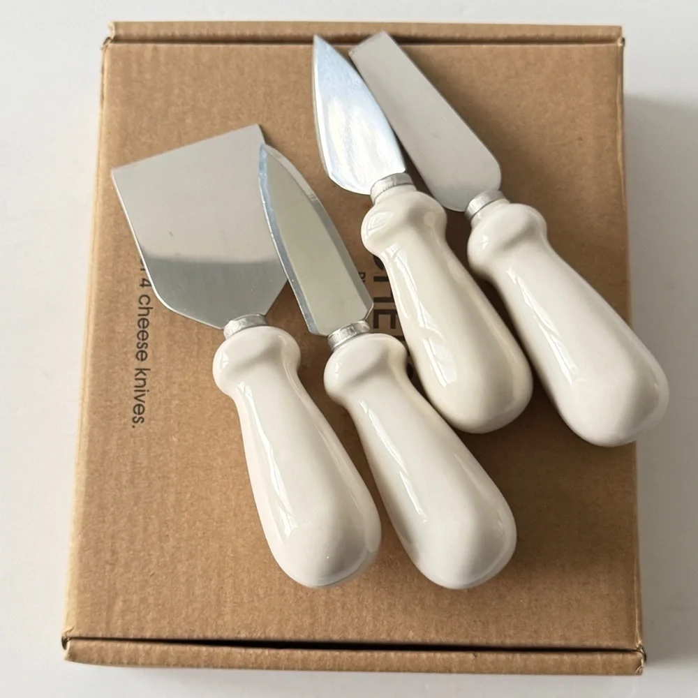 Rae Dunn by Magenta Cheese Knife Set (Yum Serve Spread Slice) NEW